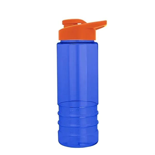 Salute-2 is 24 oz Transparent Bottle with snap lid. Grooved grip... from ASI 40480 Koozie Group