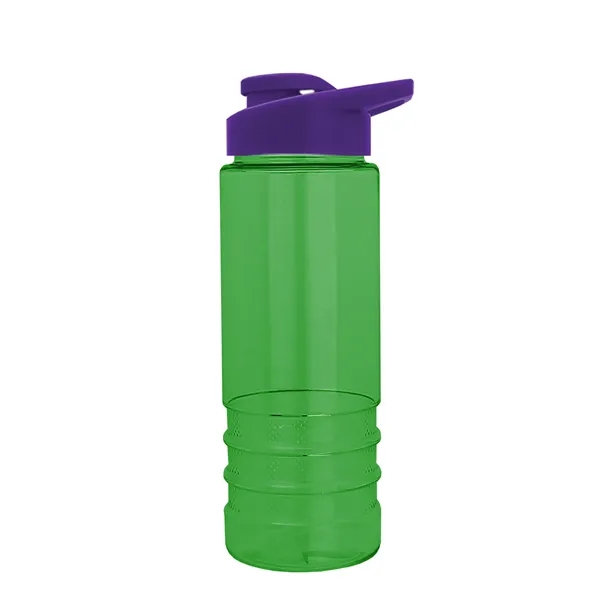 Salute-2 is 24 oz Transparent Bottle with snap lid. Grooved grip... from ASI 40480 Koozie Group
