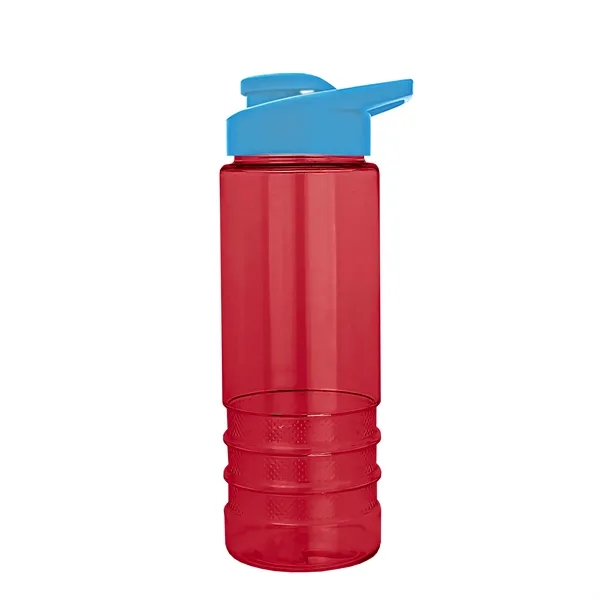 Salute-2 is 24 oz Transparent Bottle with snap lid. Grooved grip... from ASI 40480 Koozie Group