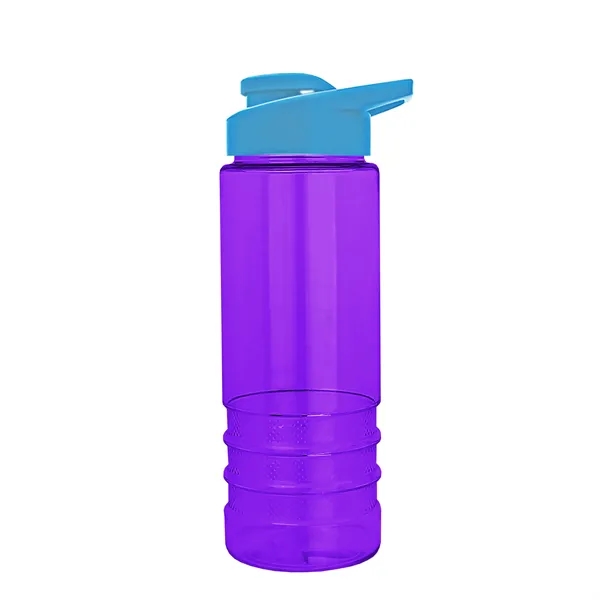 Salute-2 is 24 oz Transparent Bottle with snap lid. Grooved grip... from ASI 40480 Koozie Group