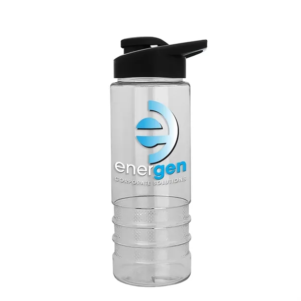 Salute-2 is 24 oz Transparent Bottle with snap lid. Grooved grip... from ASI 40480 Koozie Group