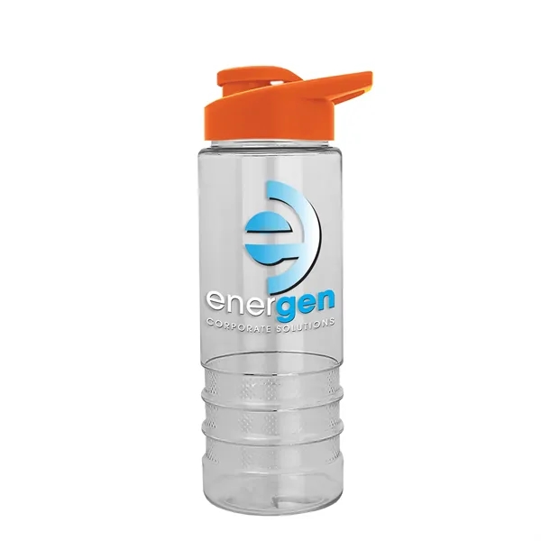 Salute-2 is 24 oz Transparent Bottle with snap lid. Grooved grip... from ASI 40480 Koozie Group