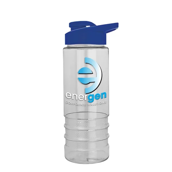 Salute-2 is 24 oz Transparent Bottle with snap lid. Grooved grip... from ASI 40480 Koozie Group