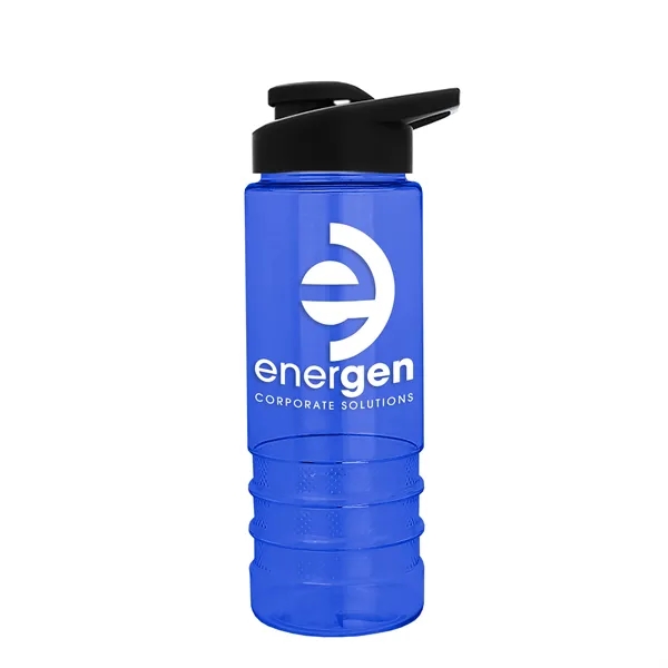 Salute-2 is 24 oz Transparent Bottle with snap lid. Grooved grip... from ASI 40480 Koozie Group