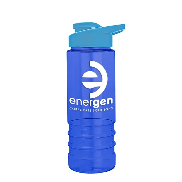 Salute-2 is 24 oz Transparent Bottle with snap lid. Grooved grip... from ASI 40480 Koozie Group