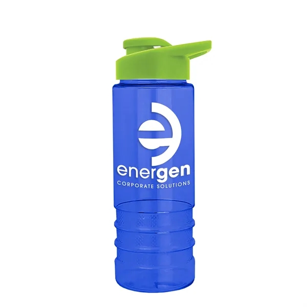 Salute-2 is 24 oz Transparent Bottle with snap lid. Grooved grip... from ASI 40480 Koozie Group