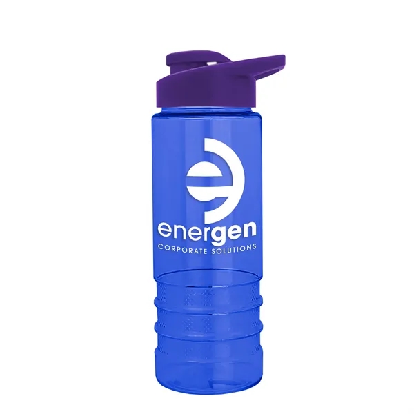 Salute-2 is 24 oz Transparent Bottle with snap lid. Grooved grip... from ASI 40480 Koozie Group