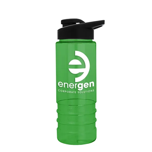 Salute-2 is 24 oz Transparent Bottle with snap lid. Grooved grip... from ASI 40480 Koozie Group