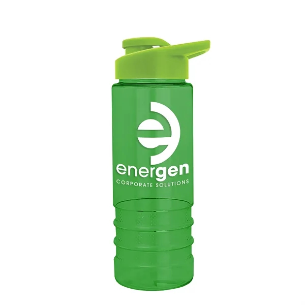 Salute-2 is 24 oz Transparent Bottle with snap lid. Grooved grip... from ASI 40480 Koozie Group