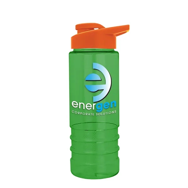 Salute-2 is 24 oz Transparent Bottle with snap lid. Grooved grip... from ASI 40480 Koozie Group