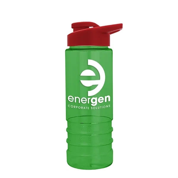 Salute-2 is 24 oz Transparent Bottle with snap lid. Grooved grip... from ASI 40480 Koozie Group