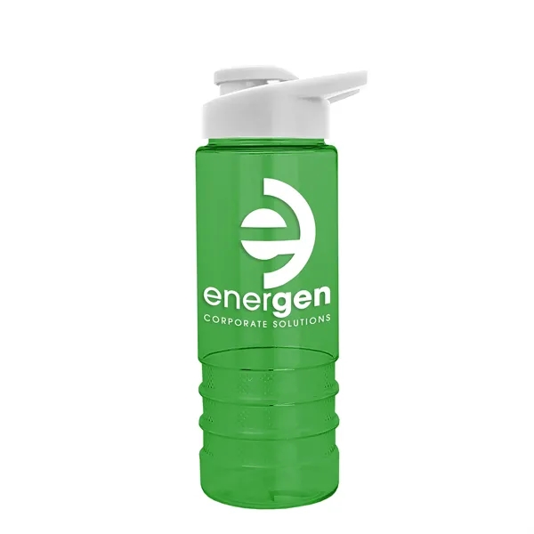Salute-2 is 24 oz Transparent Bottle with snap lid. Grooved grip... from ASI 40480 Koozie Group