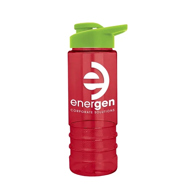 Salute-2 is 24 oz Transparent Bottle with snap lid. Grooved grip... from ASI 40480 Koozie Group