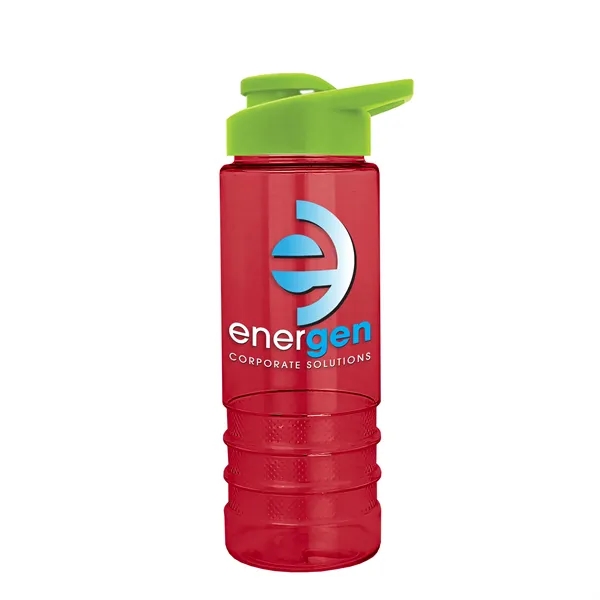 Salute-2 is 24 oz Transparent Bottle with snap lid. Grooved grip... from ASI 40480 Koozie Group