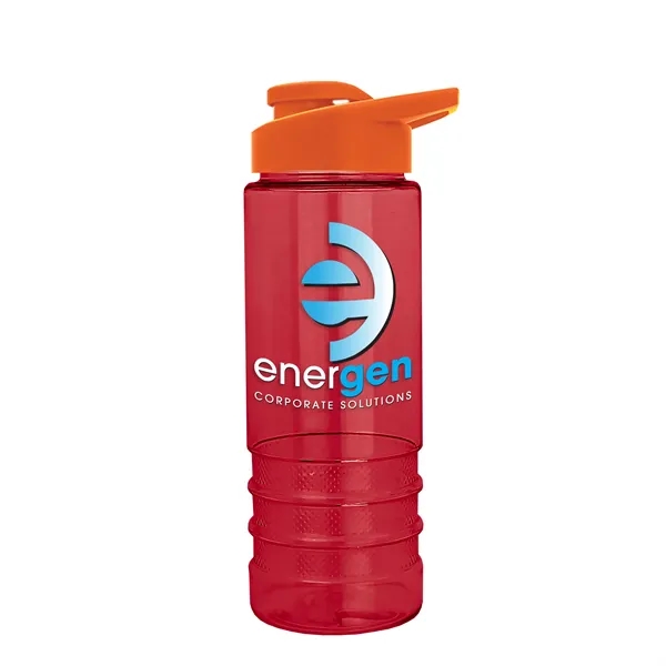 Salute-2 is 24 oz Transparent Bottle with snap lid. Grooved grip... from ASI 40480 Koozie Group