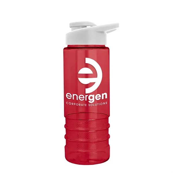 Salute-2 is 24 oz Transparent Bottle with snap lid. Grooved grip... from ASI 40480 Koozie Group