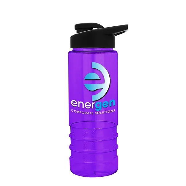 Salute-2 is 24 oz Transparent Bottle with snap lid. Grooved grip... from ASI 40480 Koozie Group