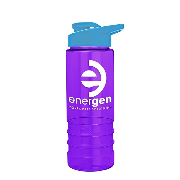 Salute-2 is 24 oz Transparent Bottle with snap lid. Grooved grip... from ASI 40480 Koozie Group