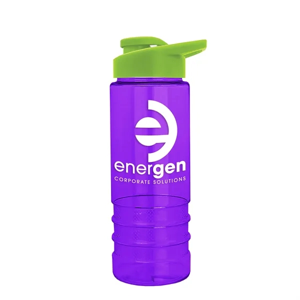 Salute-2 is 24 oz Transparent Bottle with snap lid. Grooved grip... from ASI 40480 Koozie Group