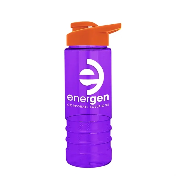 Salute-2 is 24 oz Transparent Bottle with snap lid. Grooved grip... from ASI 40480 Koozie Group