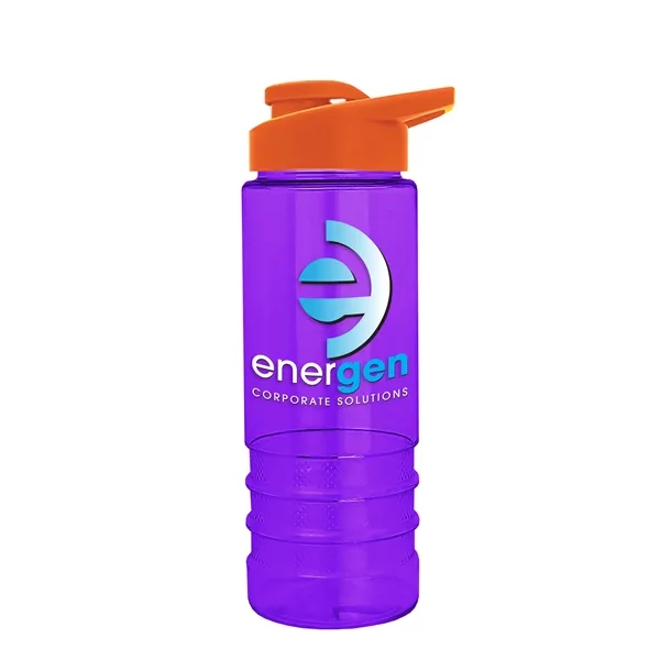 Salute-2 is 24 oz Transparent Bottle with snap lid. Grooved grip... from ASI 40480 Koozie Group