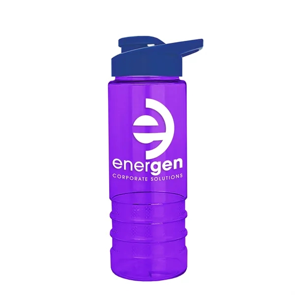 Salute-2 is 24 oz Transparent Bottle with snap lid. Grooved grip... from ASI 40480 Koozie Group