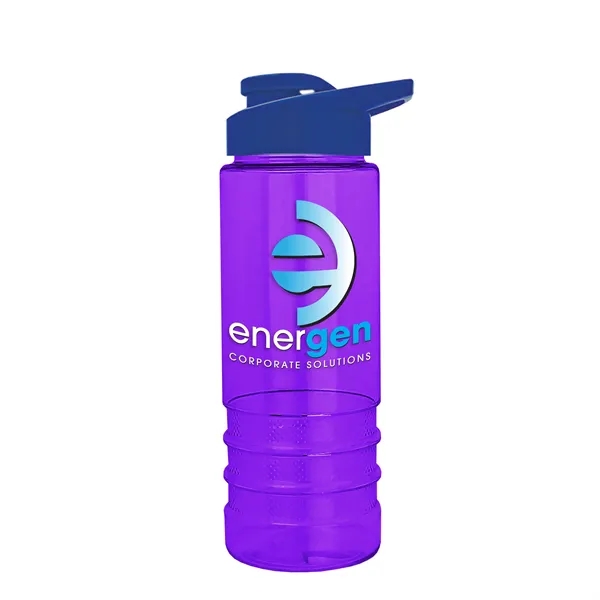 Salute-2 is 24 oz Transparent Bottle with snap lid. Grooved grip... from ASI 40480 Koozie Group