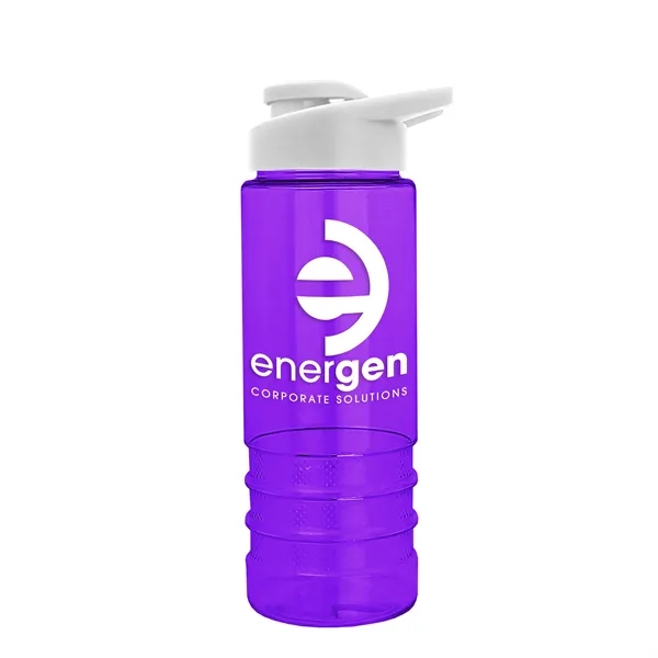 Salute-2 is 24 oz Transparent Bottle with snap lid. Grooved grip... from ASI 40480 Koozie Group