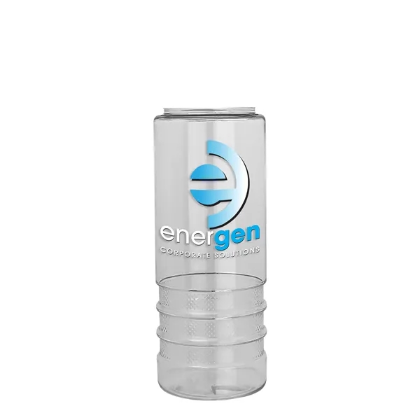 Salute-2 is 24 oz Transparent Bottle with snap lid. Grooved grip... from ASI 40480 Koozie Group