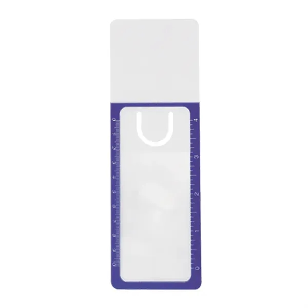 Triple-duty bookmark, magnifier, and ruler is available in 10 stock designs... from ASI 38980 Bay State Specialty Co