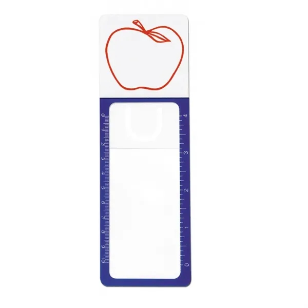 Triple-duty bookmark, magnifier, and ruler is available in 10 stock designs... from ASI 38980 Bay State Specialty Co