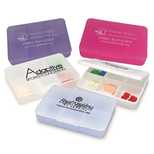 The tablet tote pill box has six large compartments. Always popular,... from ASI 38980 Bay State Specialty Co