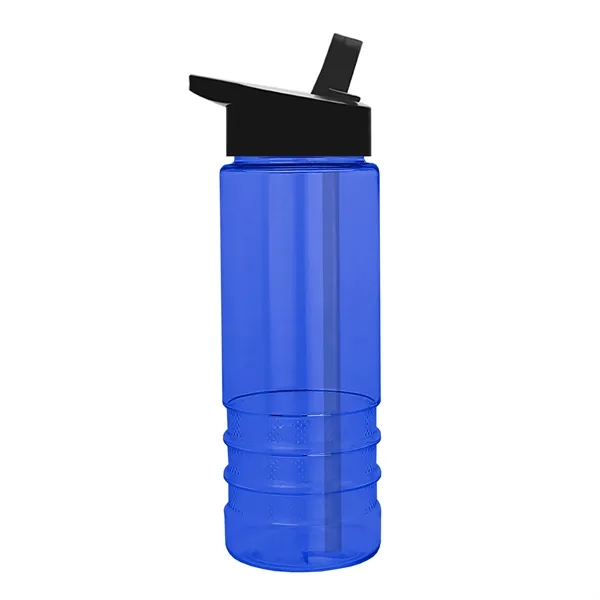 Salute-2, 24 oz Transparent Bottle with Flip Straw Lid... from ASI 40480 Koozie Group
