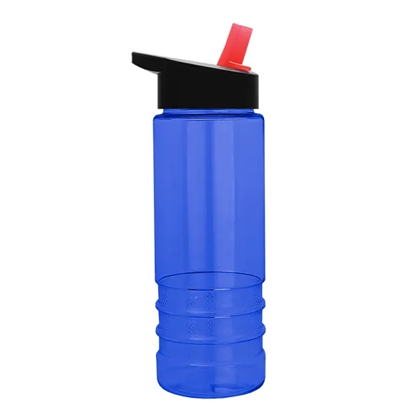 Salute-2, 24 oz Transparent Bottle with Flip Straw Lid... from ASI 40480 Koozie Group