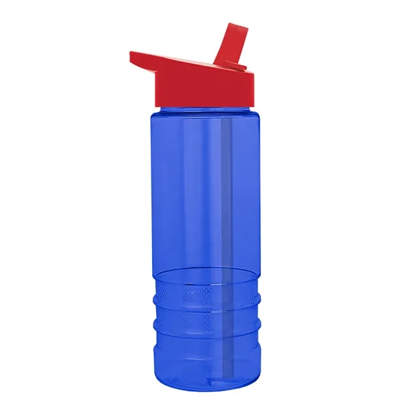 Salute-2, 24 oz Transparent Bottle with Flip Straw Lid... from ASI 40480 Koozie Group