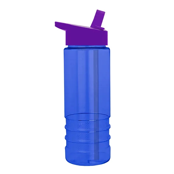 Salute-2, 24 oz Transparent Bottle with Flip Straw Lid... from ASI 40480 Koozie Group