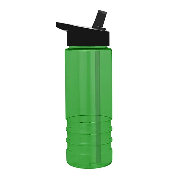 Salute-2, 24 oz Transparent Bottle with Flip Straw Lid... from ASI 40480 Koozie Group