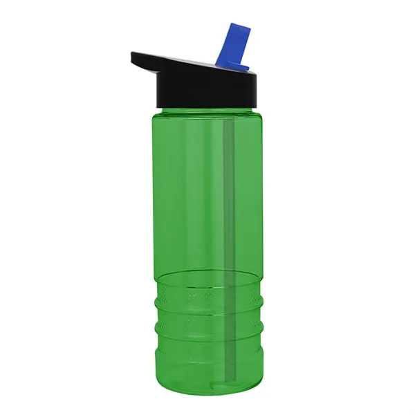 Salute-2, 24 oz Transparent Bottle with Flip Straw Lid... from ASI 40480 Koozie Group