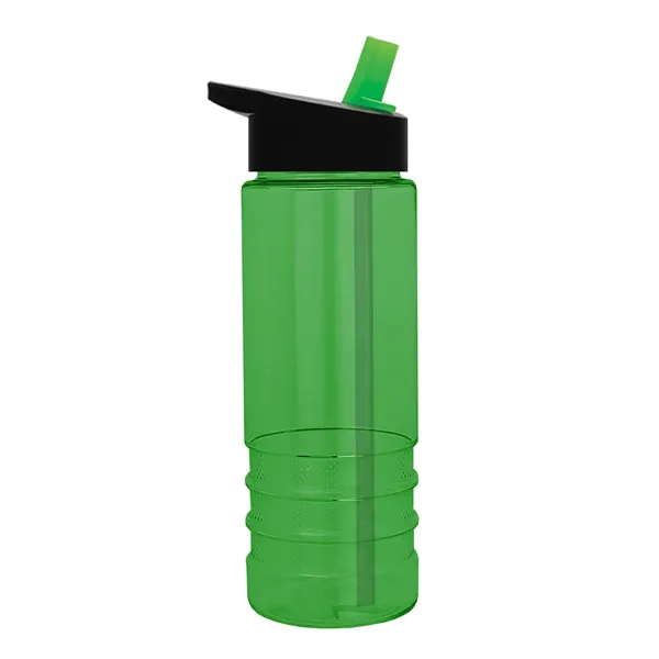 Salute-2, 24 oz Transparent Bottle with Flip Straw Lid... from ASI 40480 Koozie Group