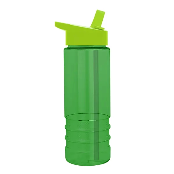 Salute-2, 24 oz Transparent Bottle with Flip Straw Lid... from ASI 40480 Koozie Group