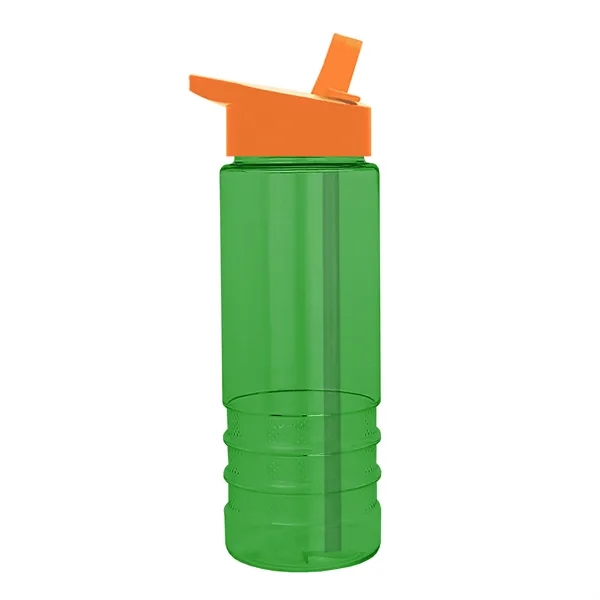 Salute-2, 24 oz Transparent Bottle with Flip Straw Lid... from ASI 40480 Koozie Group