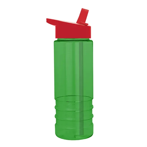 Salute-2, 24 oz Transparent Bottle with Flip Straw Lid... from ASI 40480 Koozie Group