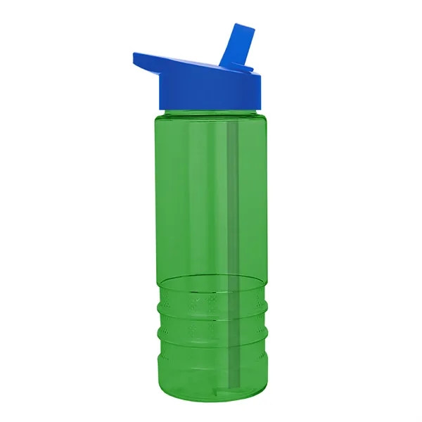 Salute-2, 24 oz Transparent Bottle with Flip Straw Lid... from ASI 40480 Koozie Group