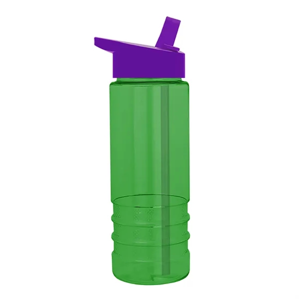 Salute-2, 24 oz Transparent Bottle with Flip Straw Lid... from ASI 40480 Koozie Group