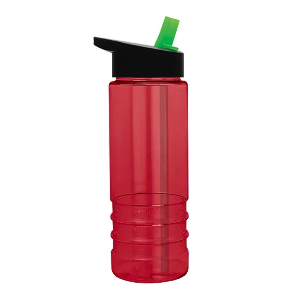 Salute-2, 24 oz Transparent Bottle with Flip Straw Lid... from ASI 40480 Koozie Group