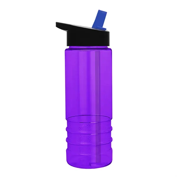 Salute-2, 24 oz Transparent Bottle with Flip Straw Lid... from ASI 40480 Koozie Group