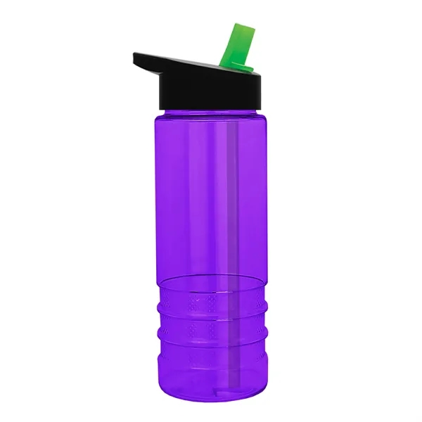 Salute-2, 24 oz Transparent Bottle with Flip Straw Lid... from ASI 40480 Koozie Group