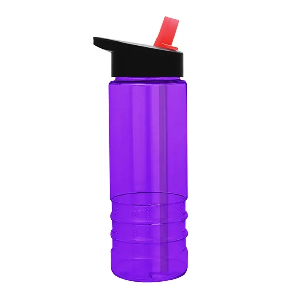 Salute-2, 24 oz Transparent Bottle with Flip Straw Lid... from ASI 40480 Koozie Group