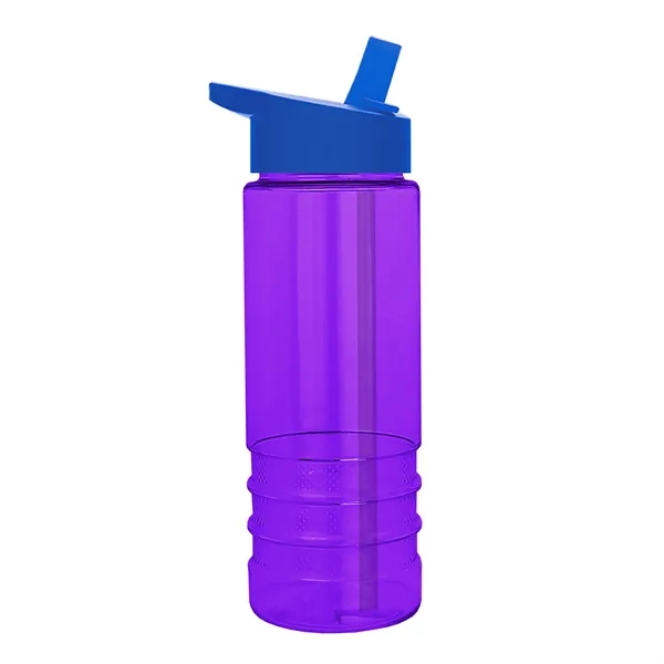 Salute-2, 24 oz Transparent Bottle with Flip Straw Lid... from ASI 40480 Koozie Group