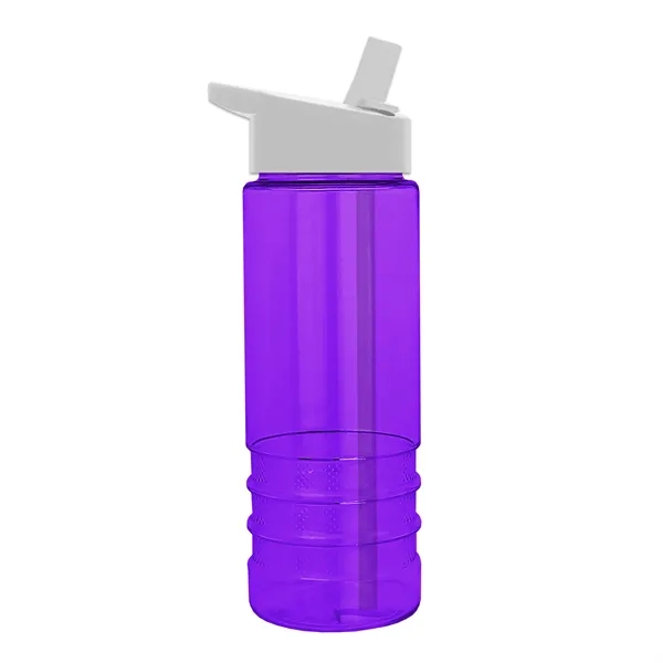 Salute-2, 24 oz Transparent Bottle with Flip Straw Lid... from ASI 40480 Koozie Group